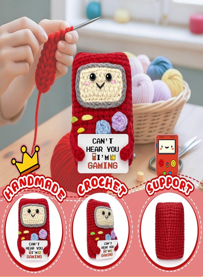 AICHPVOY Crochet Game Controller Son Gifts from Mom Dad for College Guys Valentines Day Gifts for Son from Mom Handmade Crochet Desktop Doll Christmas Birthday Fathers Day Graduation Gift - Image 3